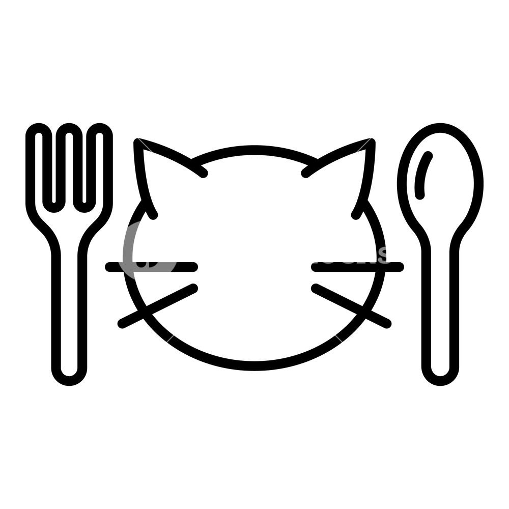 1000x1000 Cat Food Menu Icon Outline Cat Food Menu Vector Icon For Web