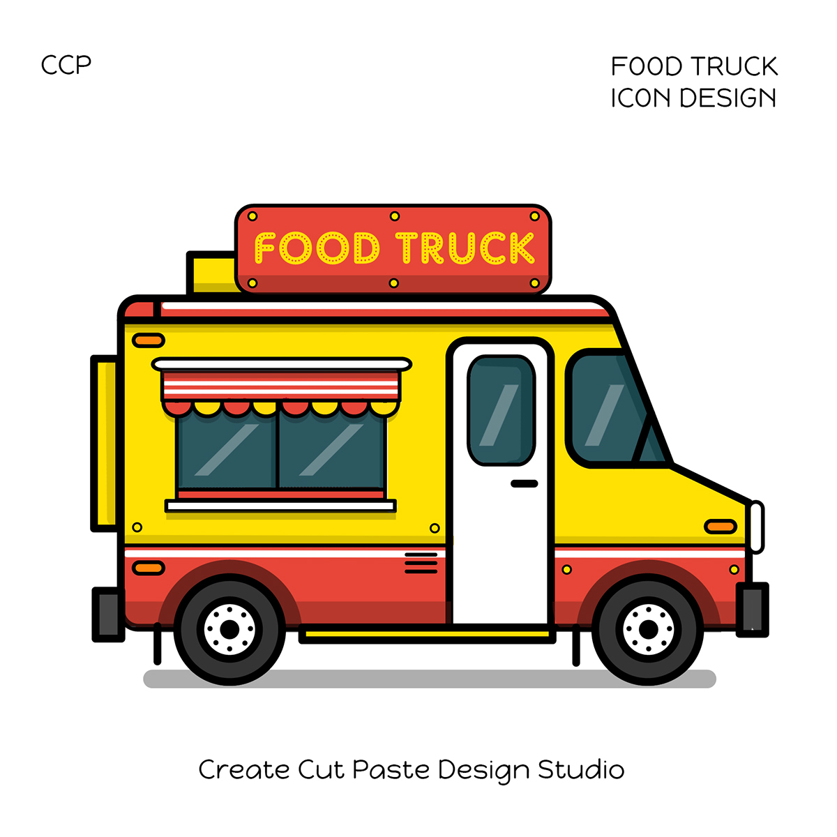 1200x1200 Food Truck Icon Design On Wacom Gallery