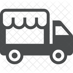 256x256 Food Truck Icon Of Glyph Style