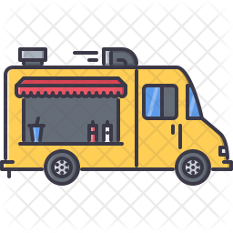 256x256 Food Truck Icon Of Colored Outline Style