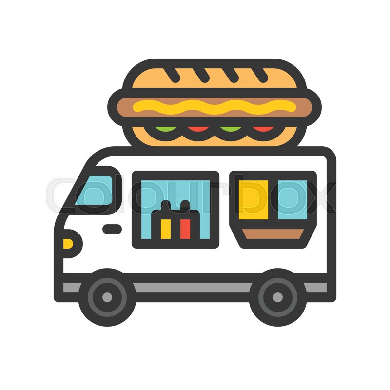 800x800 Hot Dog Truck Vector, Food Truck Stock Vector Colourbox