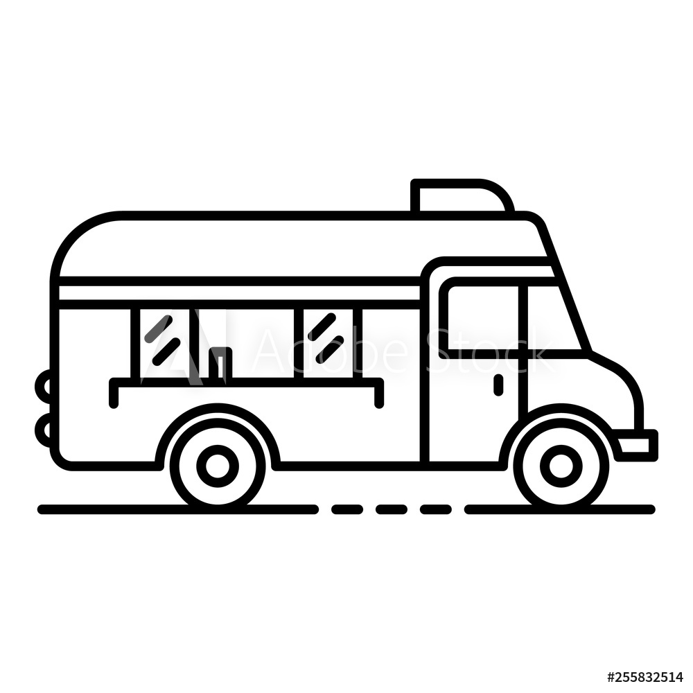 1000x1000 Photo Art Print Fast Food Truck Icon Europosters