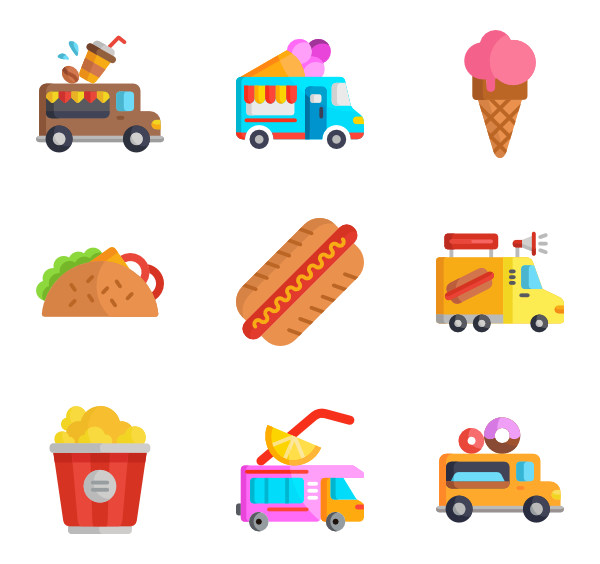 600x564 Food Truck Icons