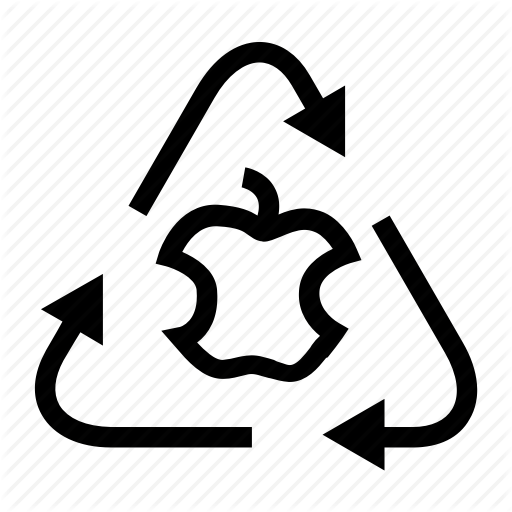 512x512 Apple, Compost, Recycle, Recycle Food, Trash, Waste Icon