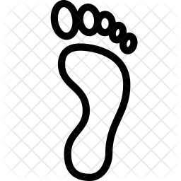 256x256 Foot Icon Of Line Style