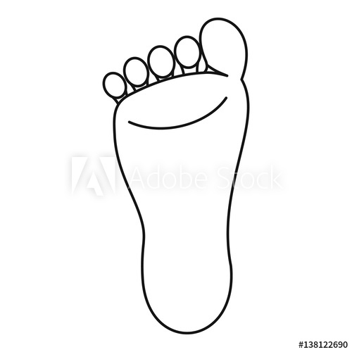 500x500 Foot Icon, Simple Style