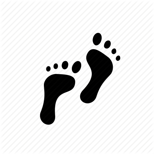512x512 Feet, Foot, Footprint, Step, St Walk, Walking Icon