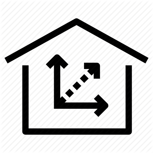 512x512 Footage, Home, House, Measurements, Measures, Property, Square Icon