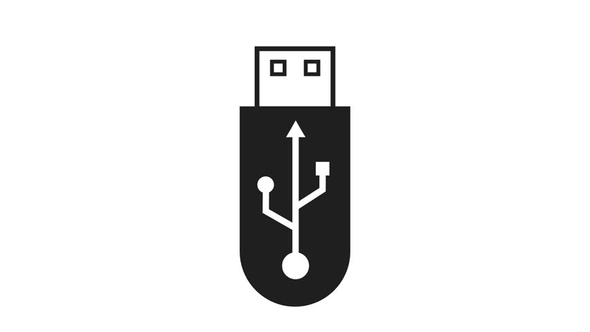 852x480 Usb Icon In And Out Stock Footage Video