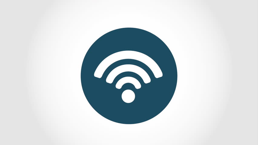 852x480 Wifi Icon Design, Video Animation Stock Footage Video
