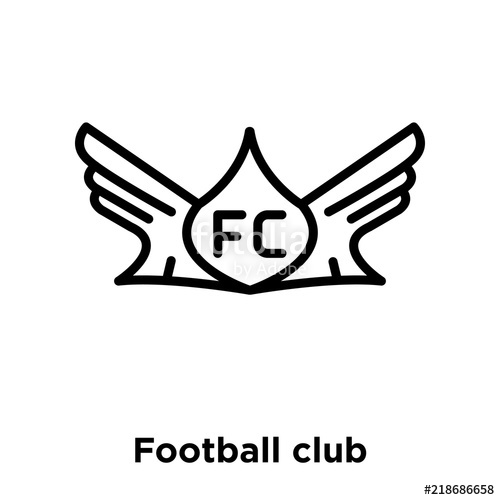 500x500 Football Club Icon Isolated On White Background Modern
