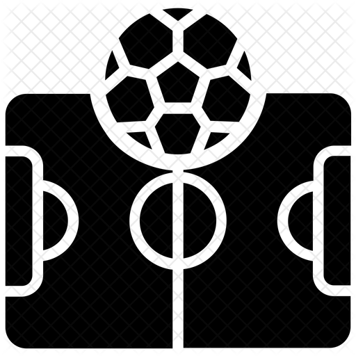 512x512 Football Field Icon Of Glyph Style