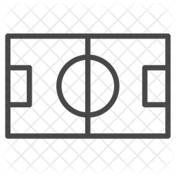 256x256 Football Field Icon Of Line Style
