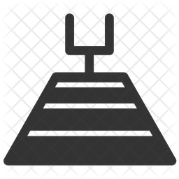256x256 American Football Field Icon Of Glyph Style