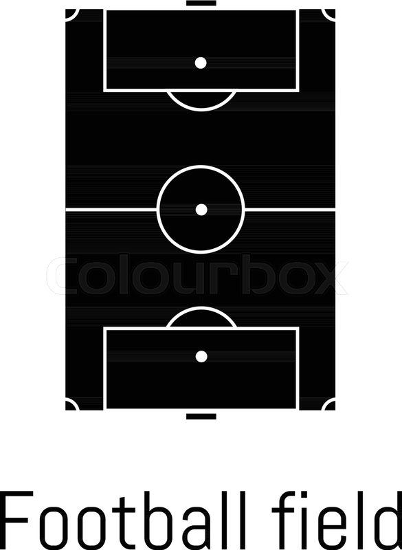 585x800 Football Field Icon Simple Stock Vector Colourbox