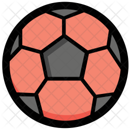 256x256 Football Icon Of Colored Outline Style