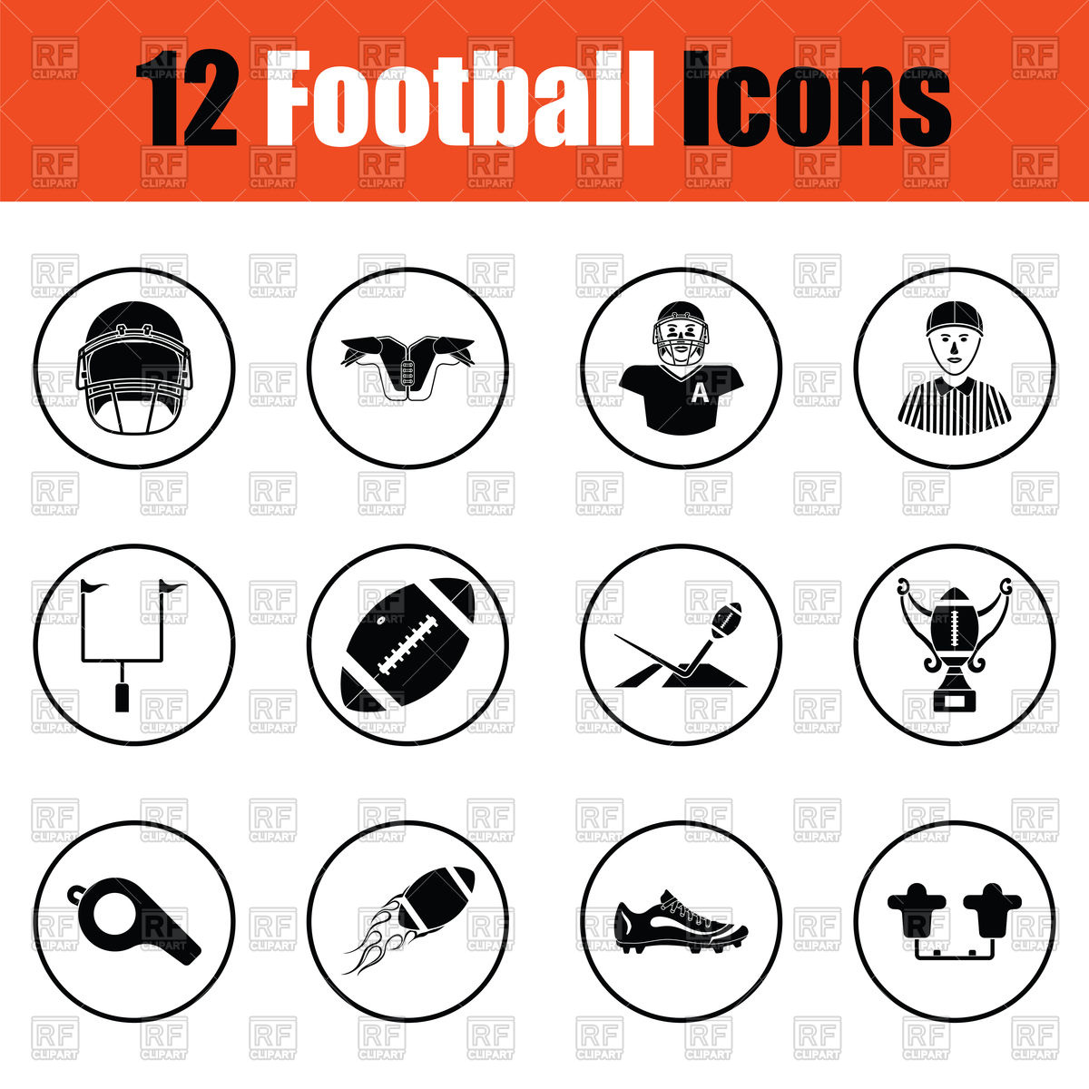 1200x1200 Thin Circle Design Of American Football Icon Vector Image Of Sport