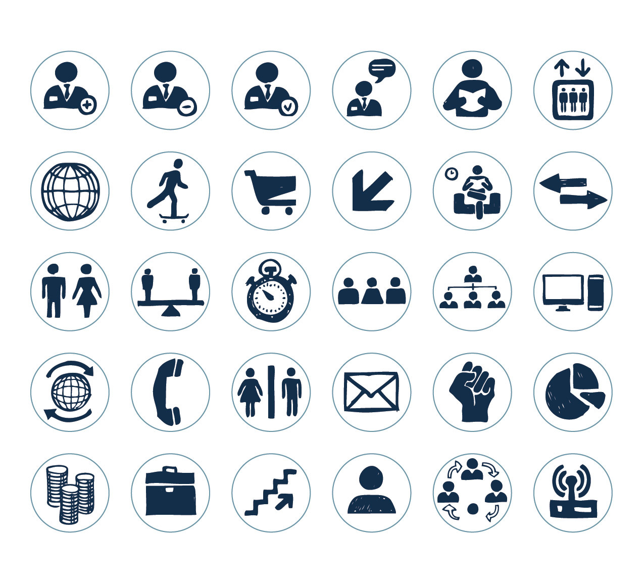 1275x1154 Hand Drawn Business Icon Pack