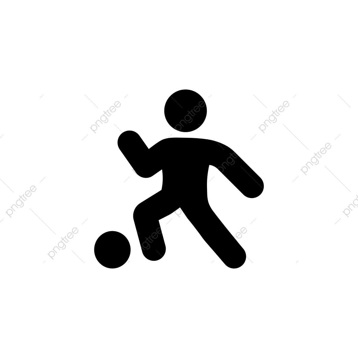 1200x1200 Football Player Icon Vector Illustration In Glyph Style For Any