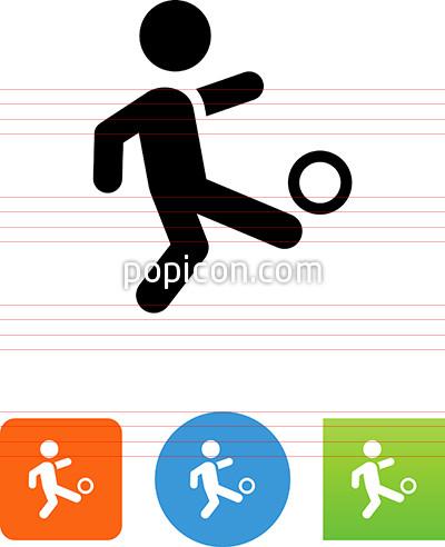 400x492 Football Player Kicking A Ball Icon