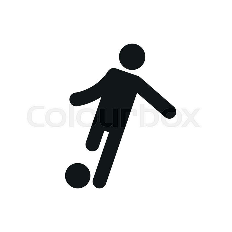 800x800 Football Player Icon Simple Vector Stock Vector Colourbox