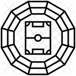 256x256 Football Stadium Icon Of Line Style