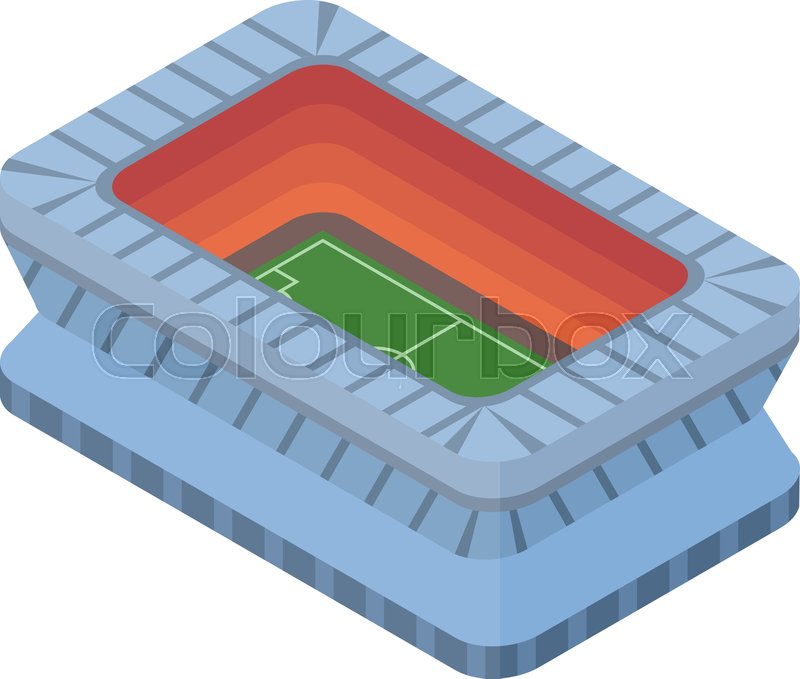 800x679 Open Soccer Stadium Icon Isometric Of Stock Vector Colourbox