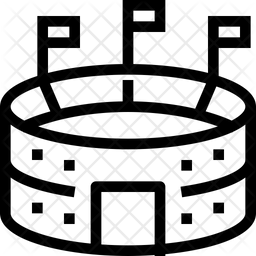 256x256 Stadium Icon Of Line Style