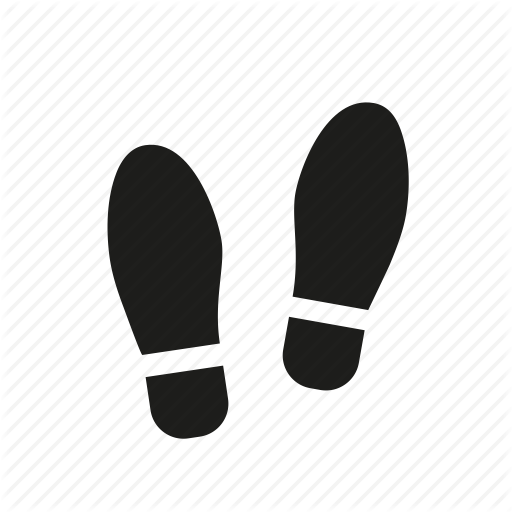 512x512 Feet, Footprint, Shoe Prints, Sole, Step, Walk Icon