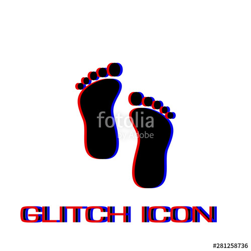 500x500 Footprint Icon Flat Stock Image And Royalty Free Vector