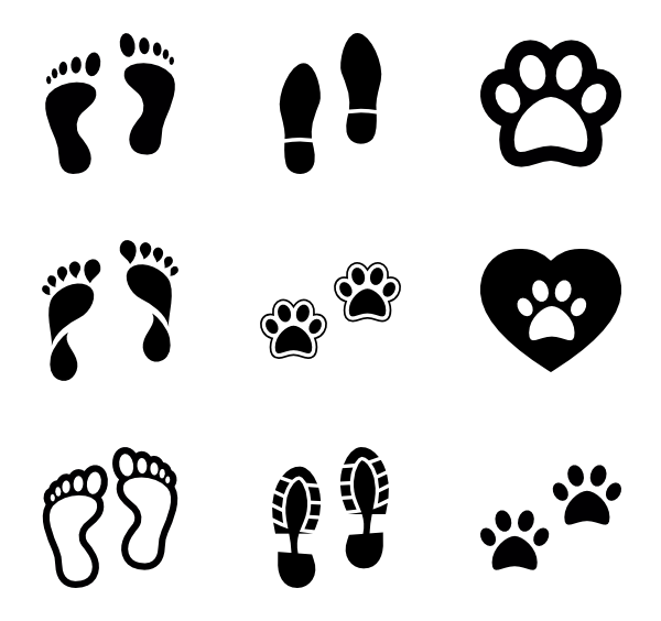 600x564 Footprints Icons