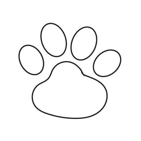 490x490 Animal Footprint Icon Vector Illustration