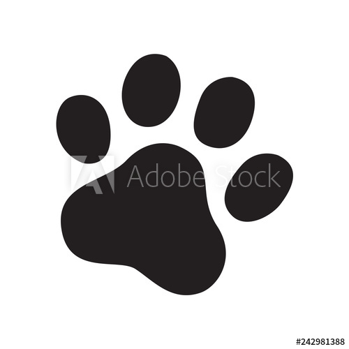 500x500 Dog Paw Vector Footprint Icon Logo Cat French Bulldog Symbol