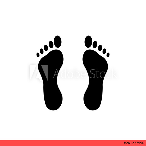 500x500 Footsteps Icon Vector Isolated On White Background