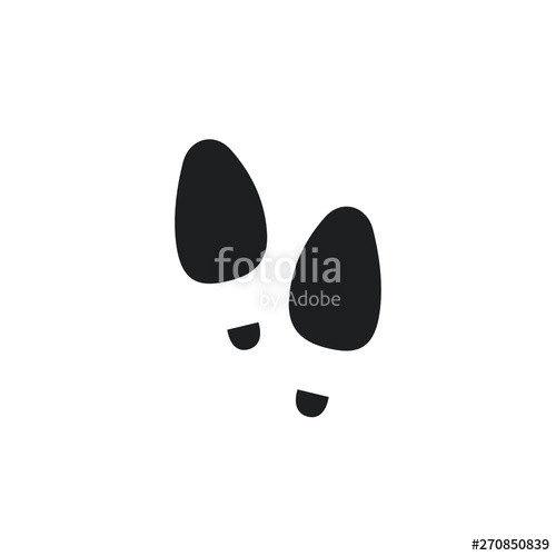 500x500 Shoes Footsteps Icon Vector On White Background Stock Image