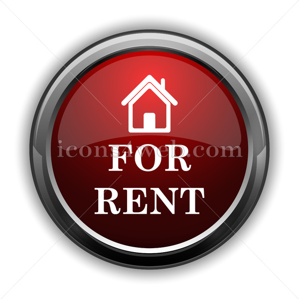 600x600 For Rent Icon Red Glossy Web Icon With Shaddow