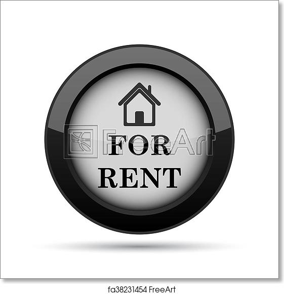 561x581 Free Art Print Of For Rent Icon For Rent Icon Internet Button