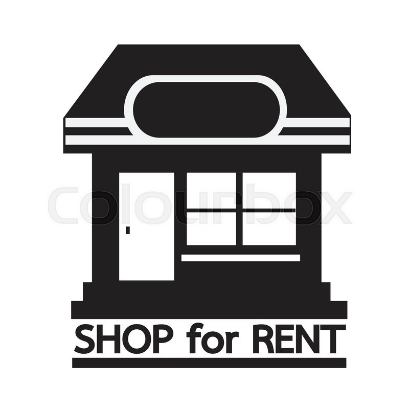 800x800 Shop For Rent Icon Illustration Design Stock Vector Colourbox