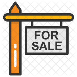 For Sale Sign Icon Of Colored Outline Style 256x256 For Sale Sign Icon Of Colored Outline Style