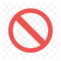 256x256 Forbidden Icon Of Flat Style