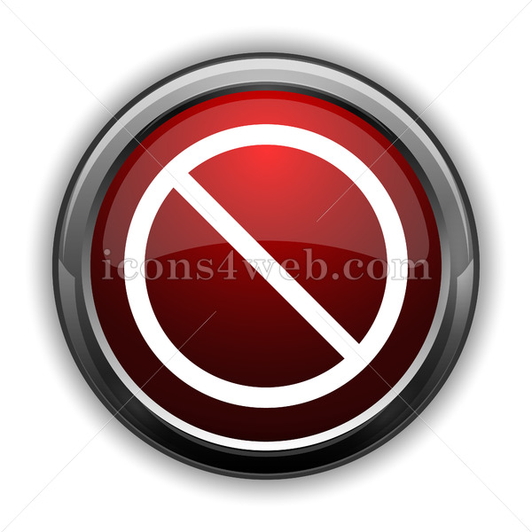 600x600 Forbidden Icon Red Glossy Web Icon With Shaddow
