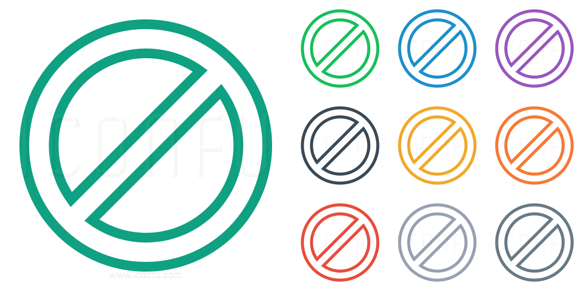 1200x600 Sign Forbidden Icon