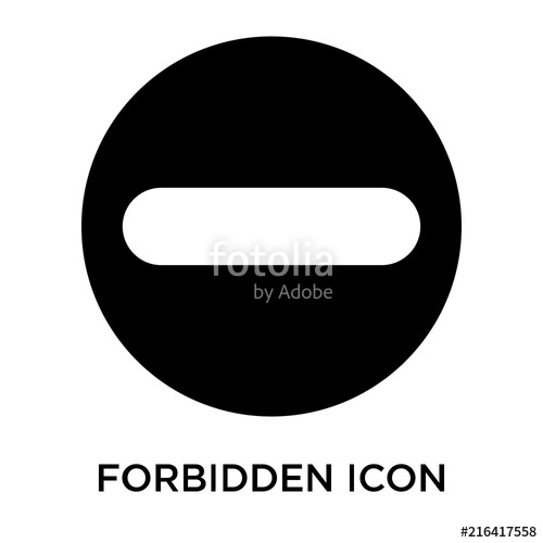 500x500 Forbidden Icons Isolated On White Background Modern And Editable