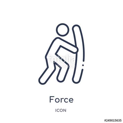 500x500 Force Icon From Science Outline Collection Thin Line Force Icon
