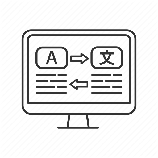 512x512 Computer, Foreign, Language, Online, Translate, Translation