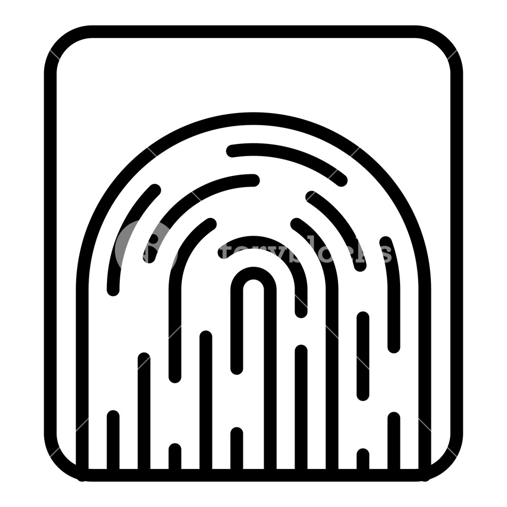 1000x1000 Forensic Fingerprint Icon Outline Forensic Fingerprint Vector