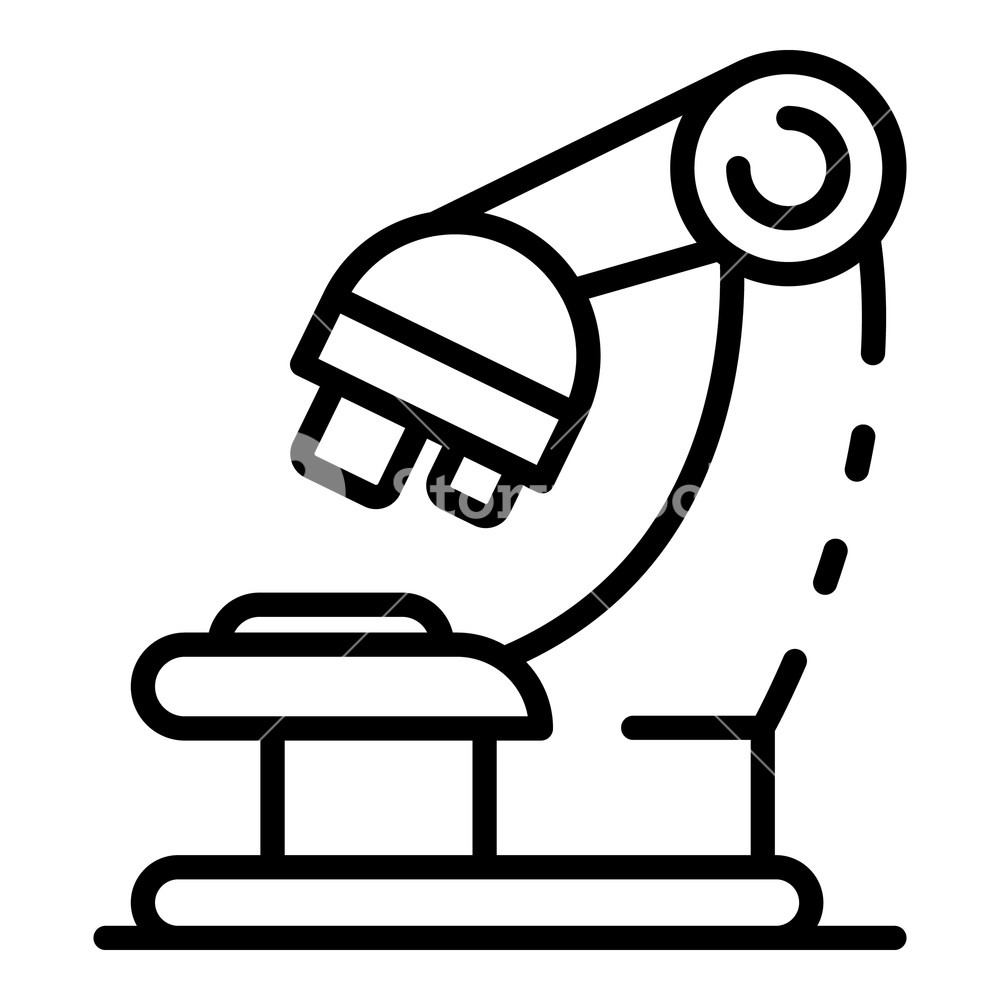 1000x1000 Forensic Microscope Icon Outline Forensic Microscope Vector Icon