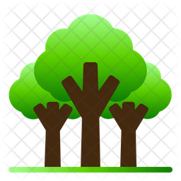 256x256 Forest Icon Of Gradient Style