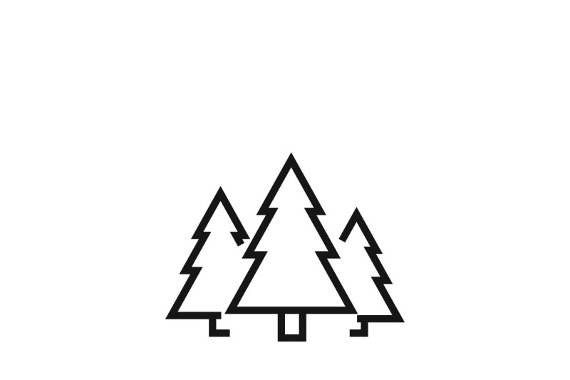 800x533 Forest Symbol Or Evergreen Trees Vector Icon