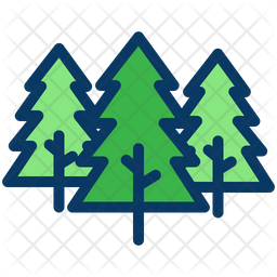 Forest Icon Of Colored Outline Style 256x256 Forest Icon Of Colored Outline Style